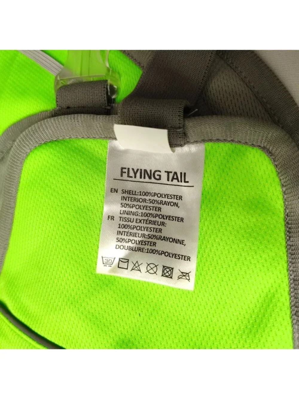 Flying Tail Dog 3XL High-Visibility Neon Green Reflective Safety Cooling Vest